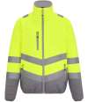 RG548 TRA943 Regatta High Visibility Two Tone Thermal Baffle Jacket Yellow / Grey colour image